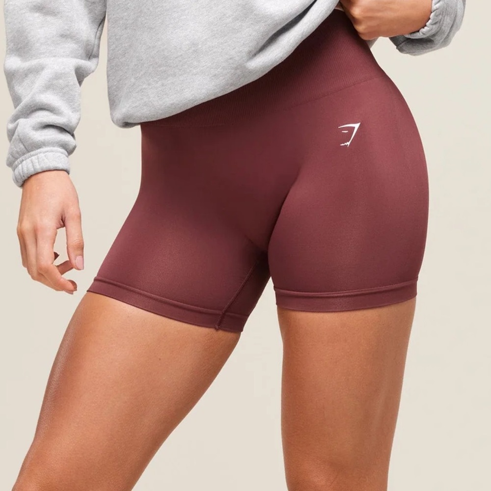 Gymshark Women's Seamless Maroon Bike Shorts
